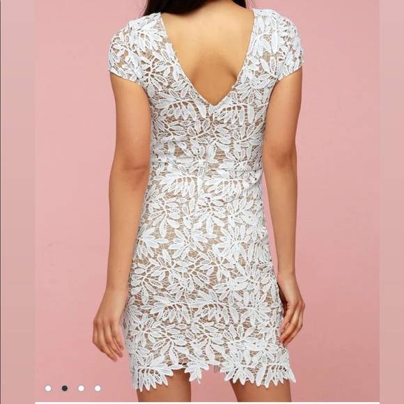 Right Sheer, Right Now White Lace Bodycon Dress - Picture 2 of 5